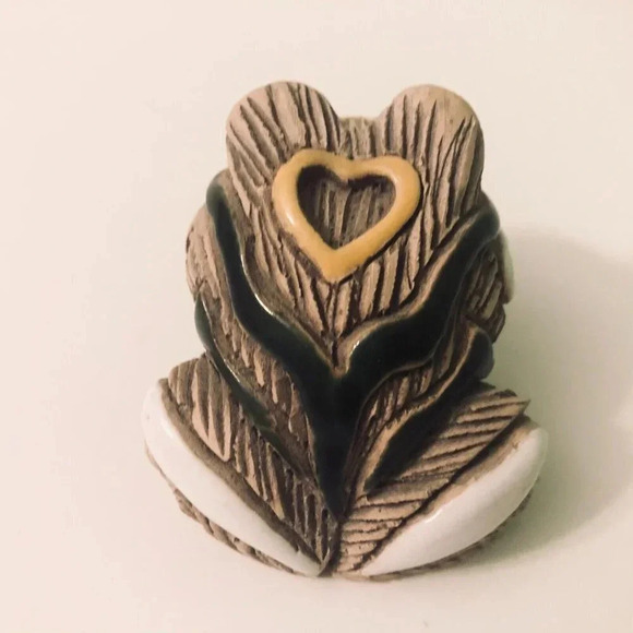 Vtg Artesania Rinconada Pottery Frog with Heart 2.25 Inch Tall Chipped  Foot - Picture 9 of 11